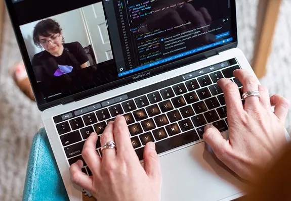 Person using macbook pro