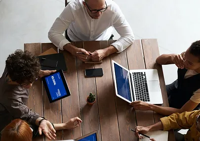 Person having a meeting